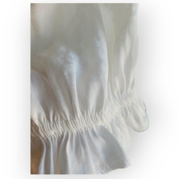Anthropologie Current Air Aurelie Pleated drop waist white Mini Dress size small - Picture 11 of 14